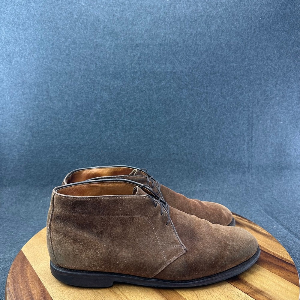 Allen Edmonds Stanford 6751 Brown Suede Leather Plain Toe Chukka Boot Mens 11.5D